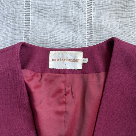 Mort Schrader 60s Dark Wine Colored Blazer - Picture 4 of 12